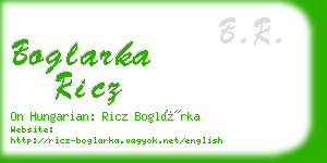 boglarka ricz business card